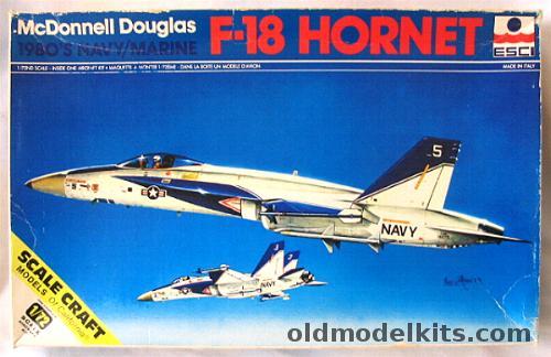 ESCI 1/72 McDonnel Douglas F-18 Hornet (early) - US Navy or Marines, SC9001 plastic model kit